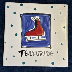 TELLURIDE ICE SKATE tile trivet.